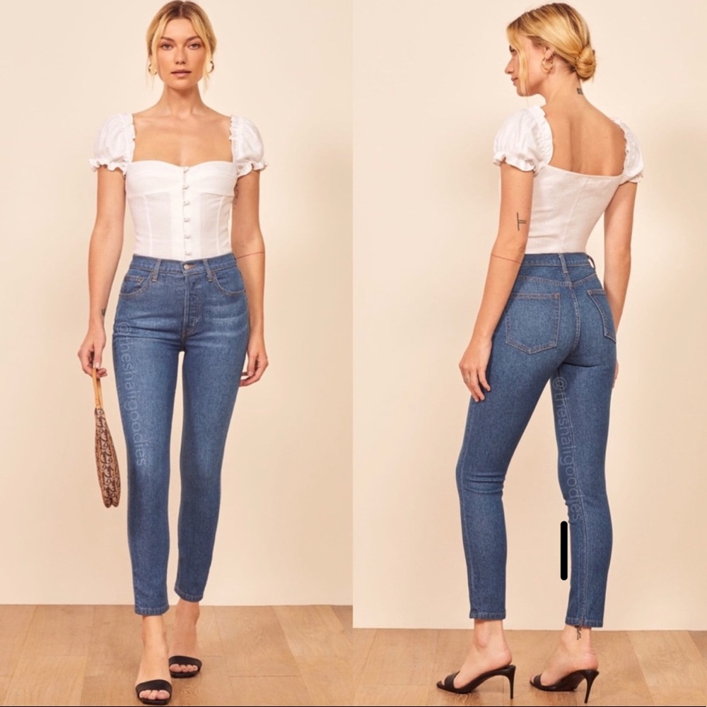 Reformation Serena High Skinny Crop